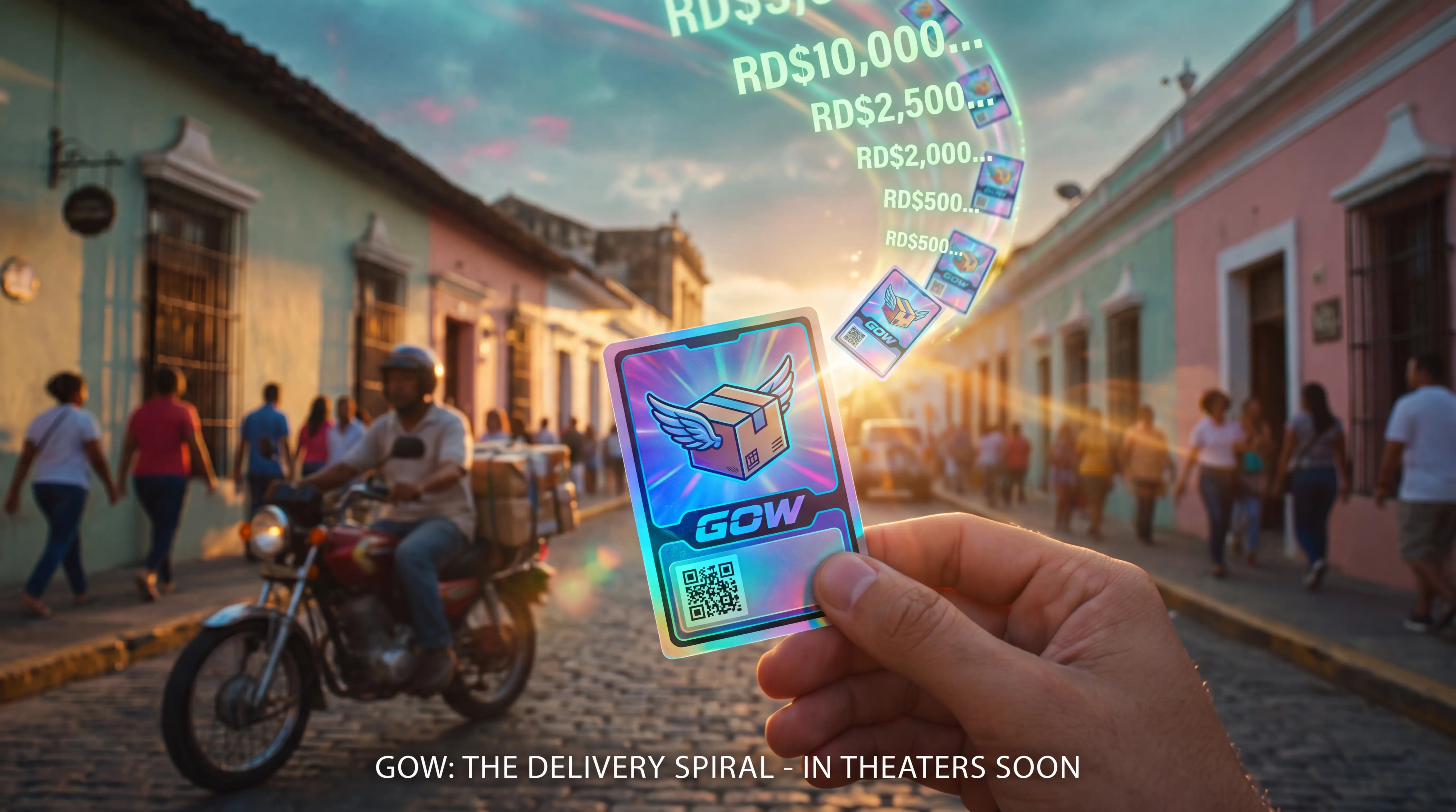 Gow Card holográfica en la Zona Colonial